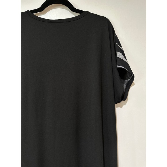 GABBY ISABELLA Black & Grey Graphic Stripe Tunic Dress - Size Large - EUC! - Picture 10 of 16